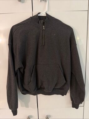 Gymshark Women’s Charcoal Half-Zip Pullover Sweatshirt Size XS